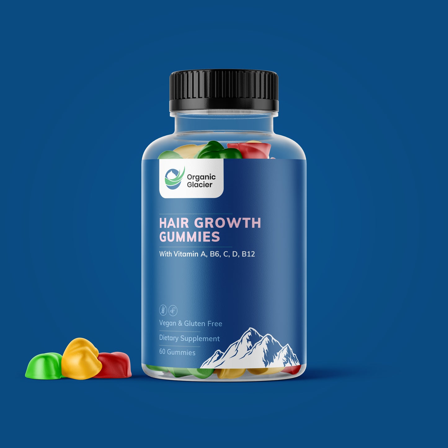 Hair Growth Gummies - Organic Glacier 